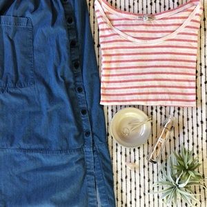 Chambray A-line Skirt